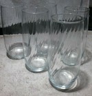 Vintage   Set of  5   Clear  Swirl  Water / Iced Tea Glasses — photo 3