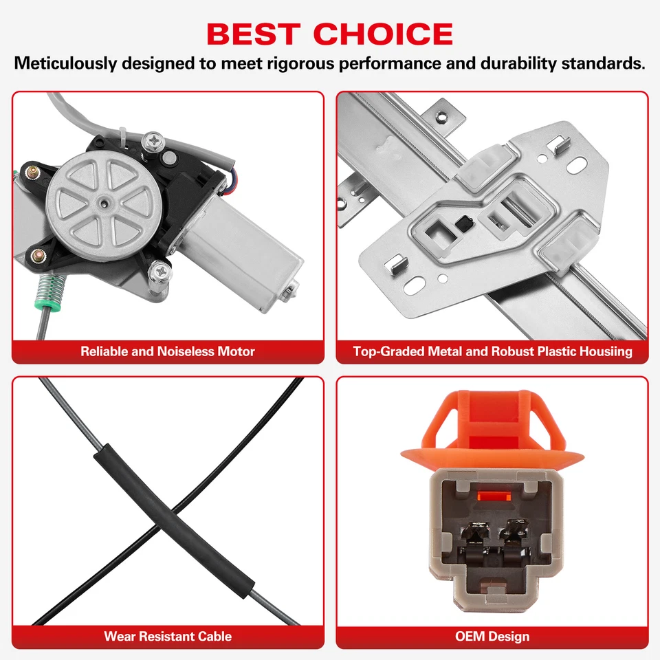 Regulador de ventana lateral del pasajero delantero con motor Honda Element 2003-2011 Foto 2 de 4