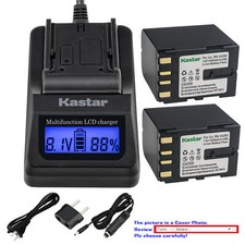 Kastar Battery LCD Fast Charger for JVC BN-V428 BN-V428U BN-V428US BN-V408 V416