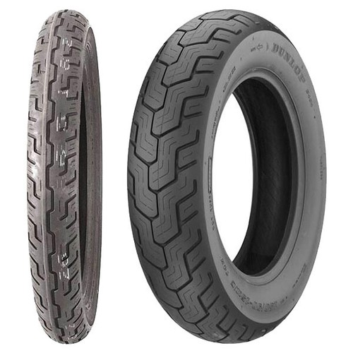 Dunlop D404 Motorcycle Tire Set - Front 130/90-16 & Rear 170/80-15, Bias Ply, Speed Rating H