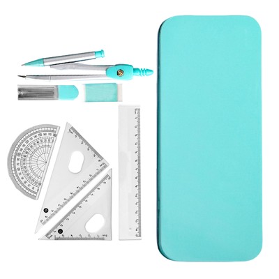 7X Math Geometry Compass, Student Supplies, Protractor And Compass Set