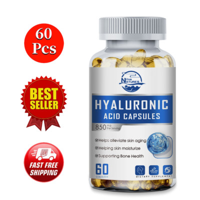 Hyaluronic Acid With Collagen & Vitamin C | 850MG | 60 Capsules | Non-GMO