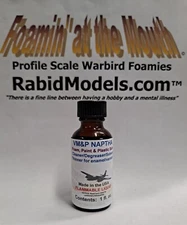 1 oz V M & P NAPTHA cleaner solvent- removes grease, glue, stickers. Foam safe!