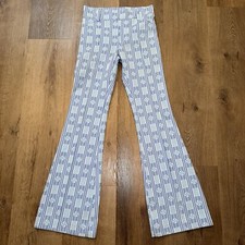 Vtg H Bar C Pants Womens Bell Bottom Flare Leg 60s 70s Polyester Disco 28 x 34