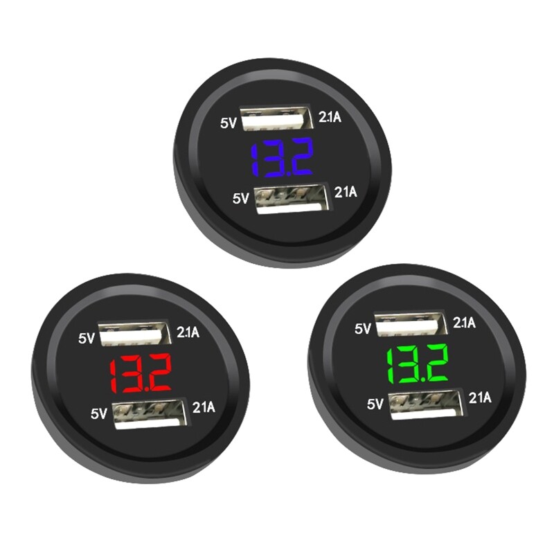 12V Car Charger with Dual USB Ports Fast Charging Adapter  