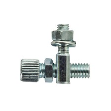 Sunlite Bicycle Brake Barrel Adjuster w/ Lock Nut  Mount - Silver - Individual