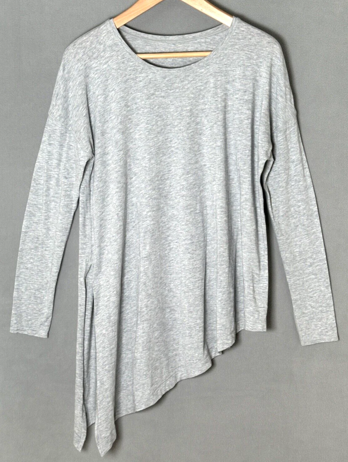 lululemon to the point long sleeve heathered core asymmetrical shirt
