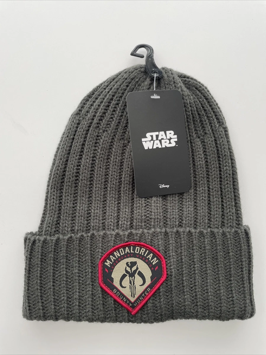 Star Wars Mandalorian Bounty Hunter Patch Cuffed Beanie Hat Official Licensed