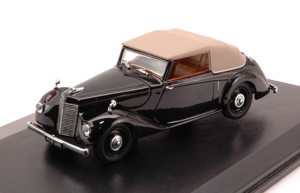 Armstrong Siddeley Hurricane Cabrio Soft Top 1946 Schwarz 1:43 Modell Oxford-image