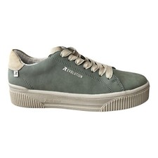 RIEKER R Evolution Leather Lace Cup Sole Trainers Women’s UK 4 EU 37 Sage