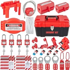 42 PCS Lockout Tagout Kits Electrical Safety Loto Kit w/5 Lockouts,Hasps,Tags