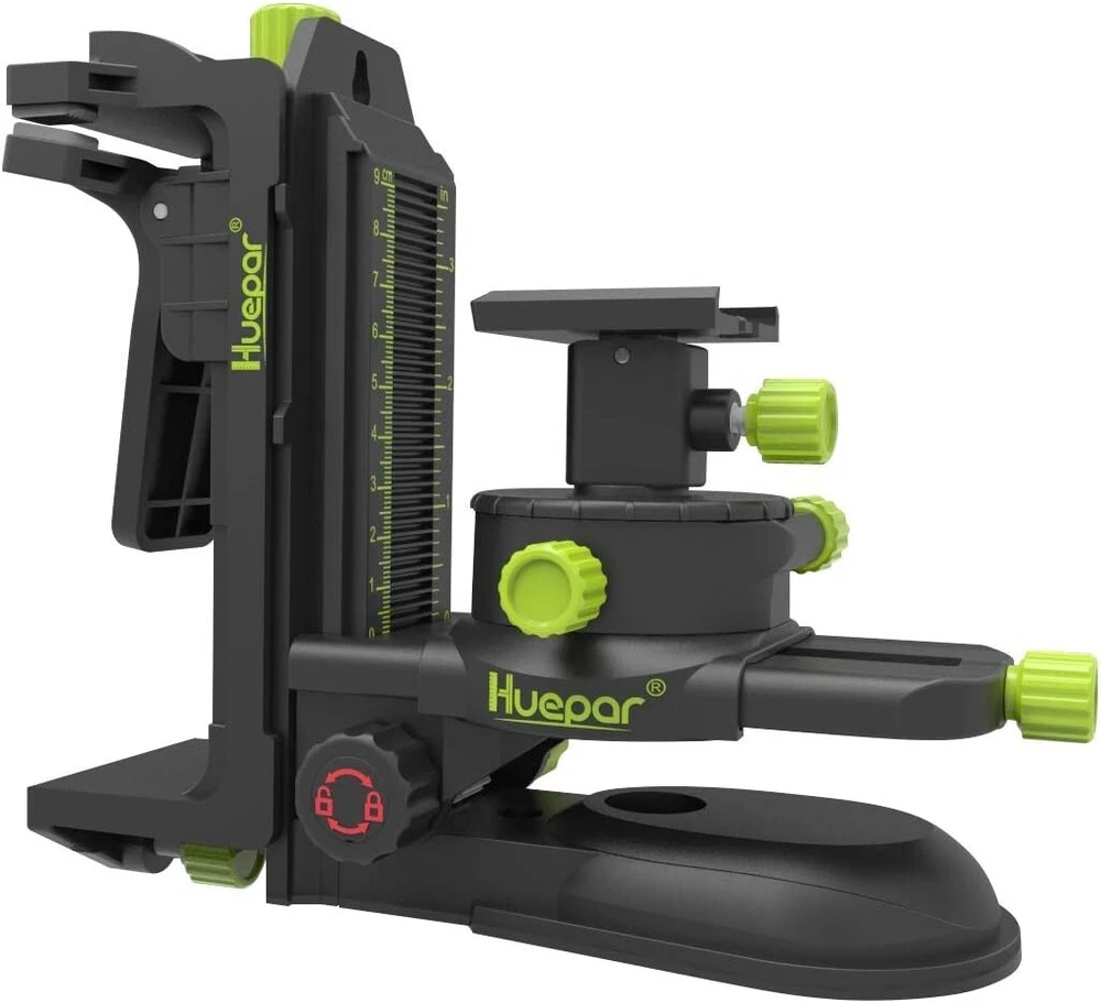Adjustable Laser Level Bracket– Magnetic Base, Height Adjustment, 1/4"-20 Thread