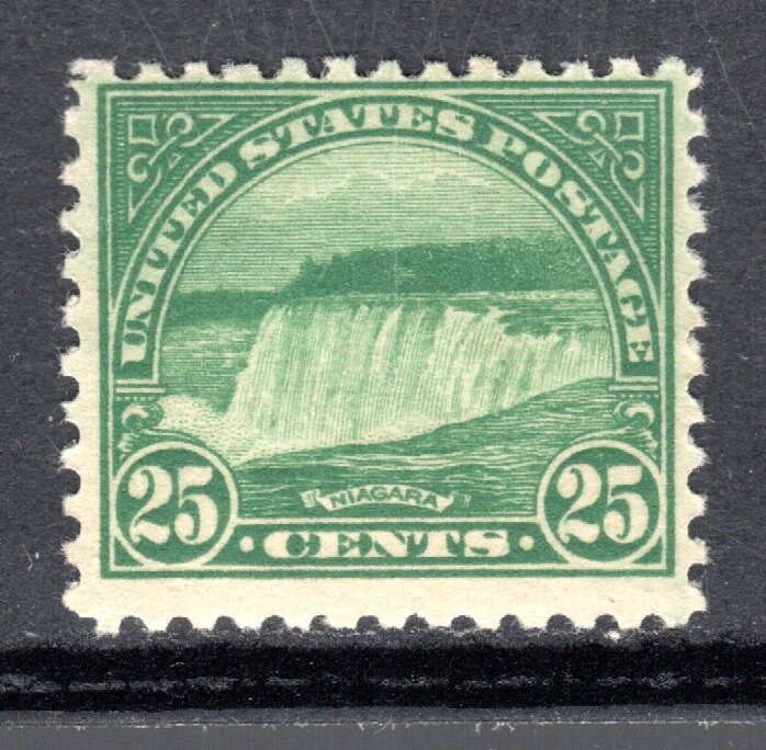 その他 TEN BUF GREEN L U.S.A. #568 1922 25c Niagara Falls F VLH Yellow Green SCV