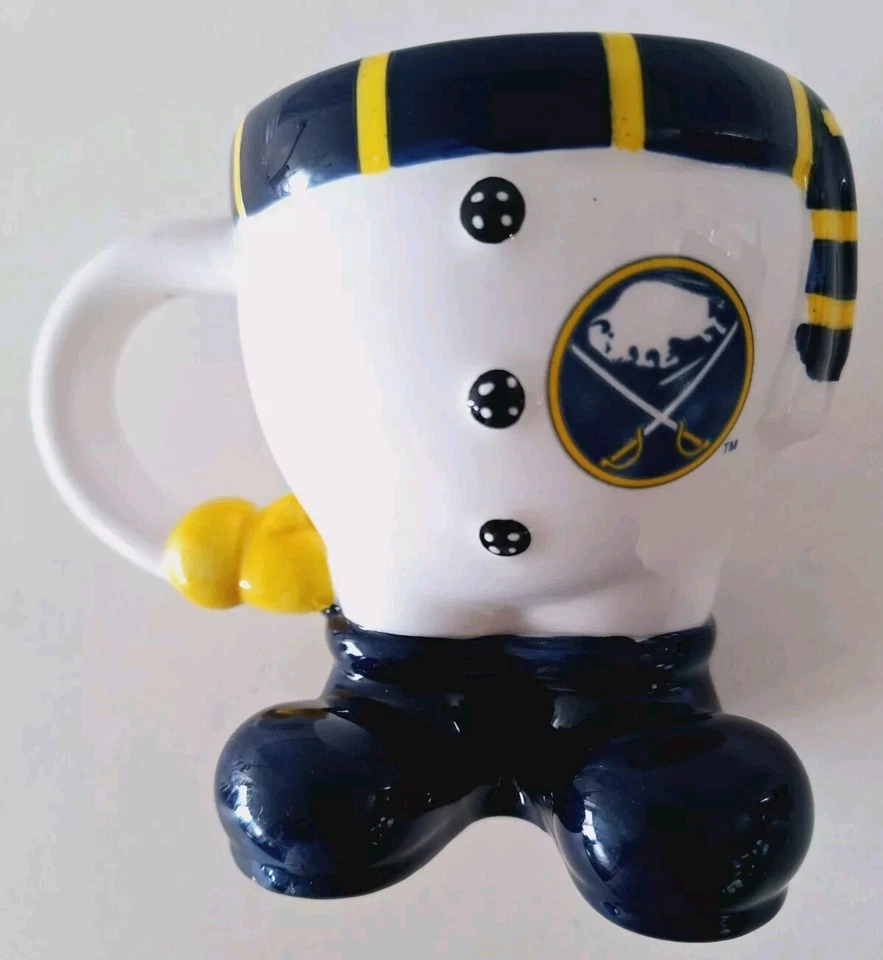 Taza de café NHL BUFFALO SABLES, patas, patas, bufanda, hockey  Foto 2 de 4