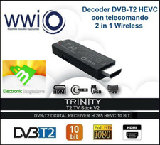 Decoder Digitale Terrestre DVB-T2 Stick Full HD HDMI Ricevitore HEVC H265 10Bit