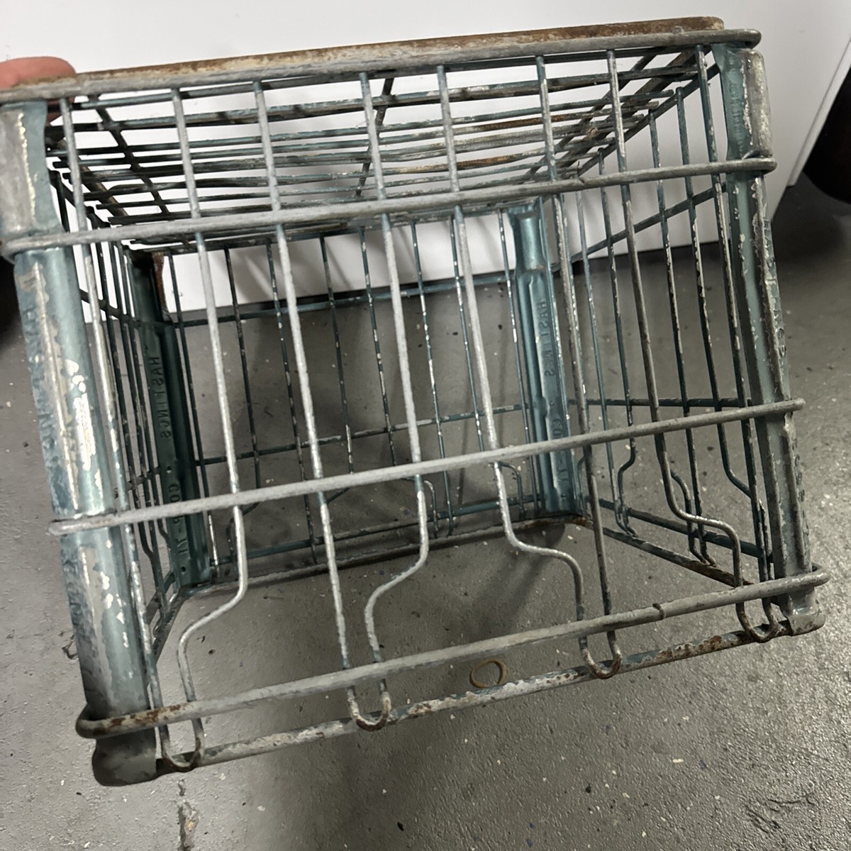 テント・タープ Vtg wire l milk crate 1967, Vintage Garden State Farms Milk Crate, Wire Milk Crate