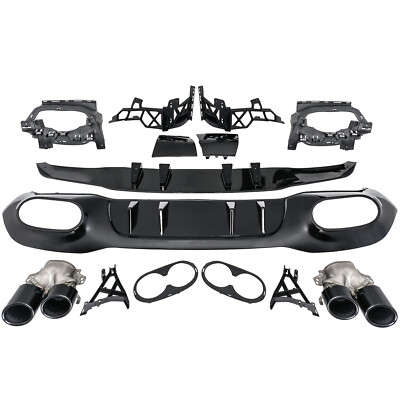 Heckdiffusor Stoßfänger Diffusor passt für Mercedes W177 Sport Tuning schwarz