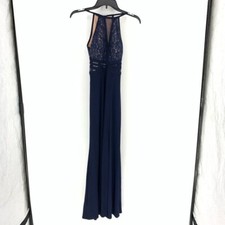 Morgan & Co. Lace Illusion Mesh Bodice Gown SZ 1 tall