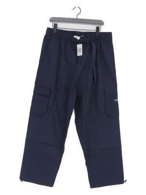 Adidas Herren Hose XL Blau 100% Baumwolle Straight Cargo Neu Mit Etikett