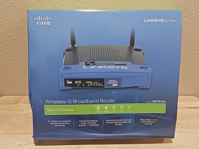 Linksys WRT54GL Wireless-G Broadband Router, 54 mbps, Cisco, **see description!