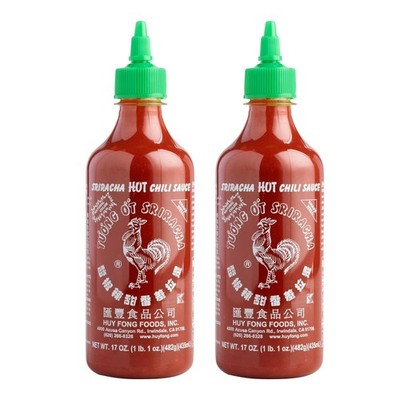 Sriracha Hot Chili Sauce, 17 oz Bundle of 2 in Gift Box | Authentic Spicy Sau...