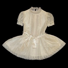 1960  s Girls Communion Dress Vintage White Lace