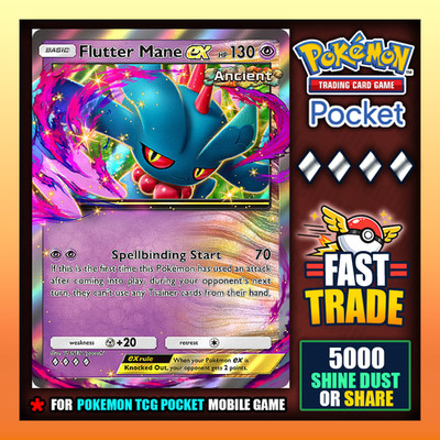 Pokemon TCG Pocket - Flattermähne EX - Diamant   Paradox Drive - Englisch  