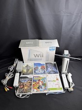 Nintendo Wii Console Bundle Box 2 Controllers 1 Nunchuk 6 Games Wii Fit