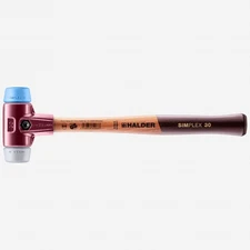 Halder Simplex Mallet with Soft Blue Rubber/Grey Rubber Inserts and Cast Iron Ho