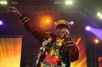 Lee Scratch Perry performs during Beat Herder Festival at Ribble V- Old Photo 1