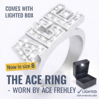 KISS “Ace Frehley” Ring — Same One Ace Wore — PLUS KISS Necklace