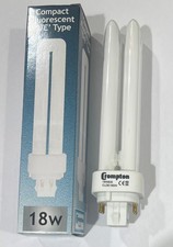 Image of 10 x Crompton 18w 4 Pin G24q-2 3500K Low Energy CFL PLC Light Bulb Lamp