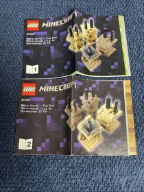LEGO Minecraft 21107 Micro World - The End 100% Complete W/Books Good Shape