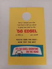 1958 Edsel Door Tag
