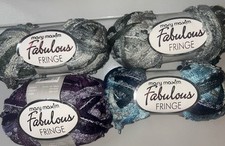 Mary Maxim Fabulous Fringe Yarn 4 Skein Lot G...