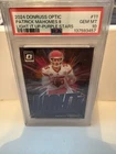 2024 Optic Patrick Mahomes Light It Up Purple Stars /25 PSA 10 POP 1
