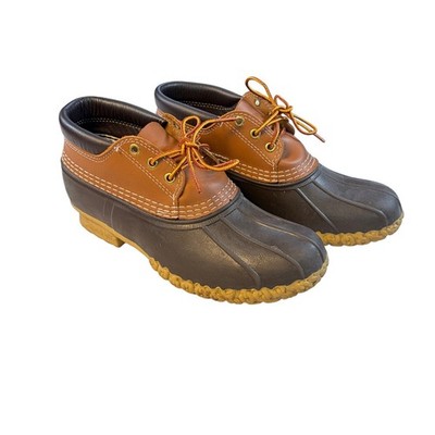 L.L.Bean Mens Gumshoe Ankle Booties US 12 M Brown Leather Rubber NIB L.L. Bean M Lace Up Boots for Men for Sale | Shop New & Used  main image 2