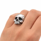 925 Sterling Silver Skull Ring Gothic Handmade Men s Biker Punk Statement Ring