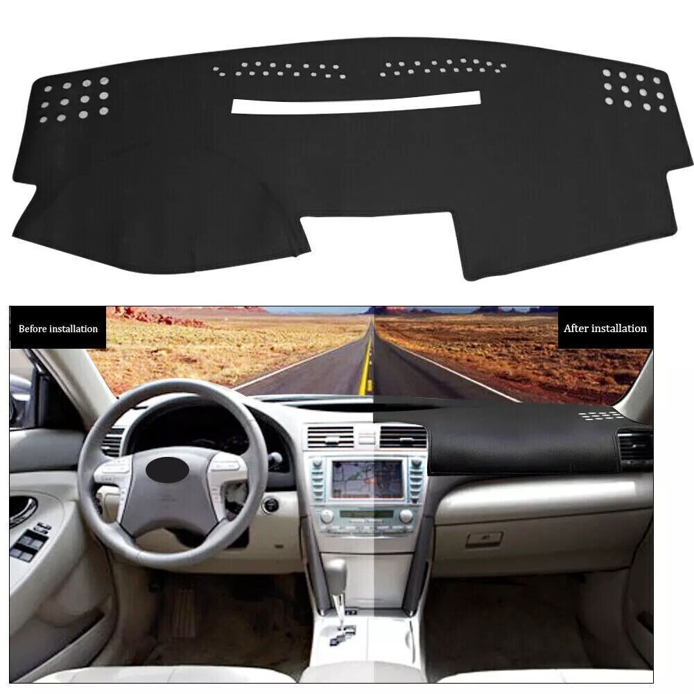 For Toyota Camry 2007-11 Leather Anti-Glare Dashboard Cover Pad Carpet Dash Mat
