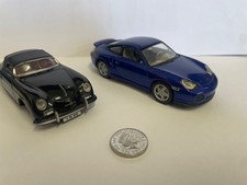 Pair of Die-cast Porsche Models 356 A Speedster & 911 Turbo VG+ - Excellent