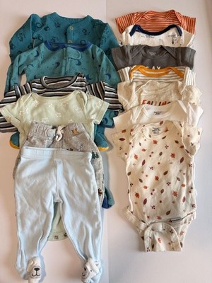 Gerber and Carter's newborn Baby Clothing Bundle