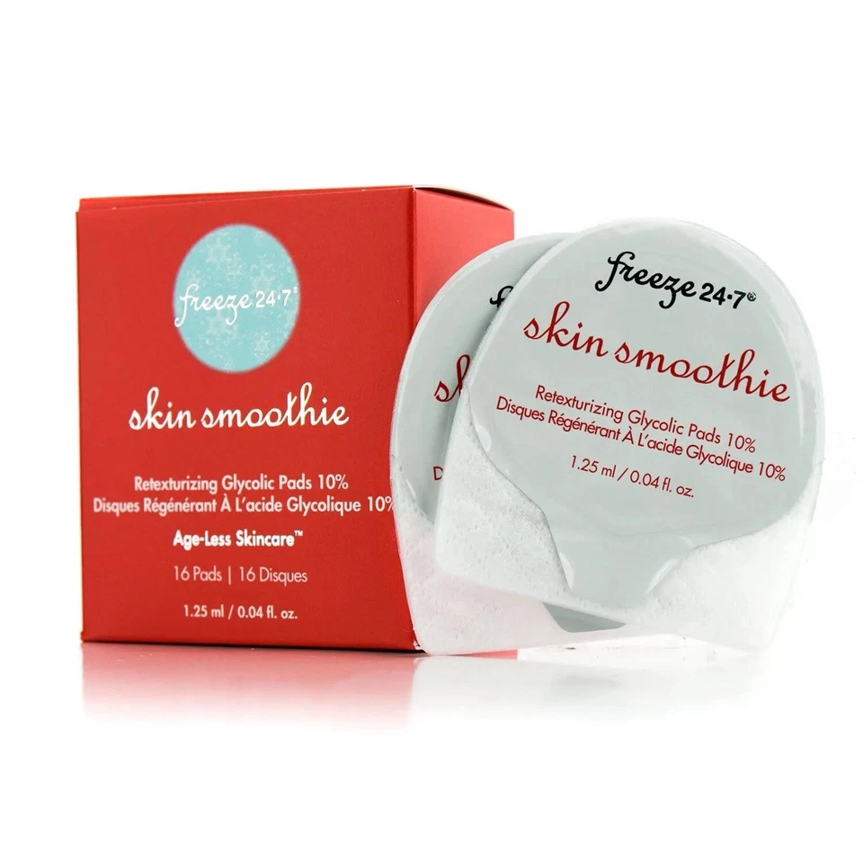 Freeze 24-7 Skin Smoothie Retexturizing Glycolic Pads 10% - 16 pads - 0.04 oz - Image 2 of 2