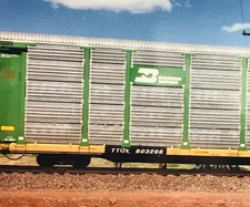 Burlington Northern Railroad BN TTOX 803266 Auto Carrier Railcar Snapshot Photo