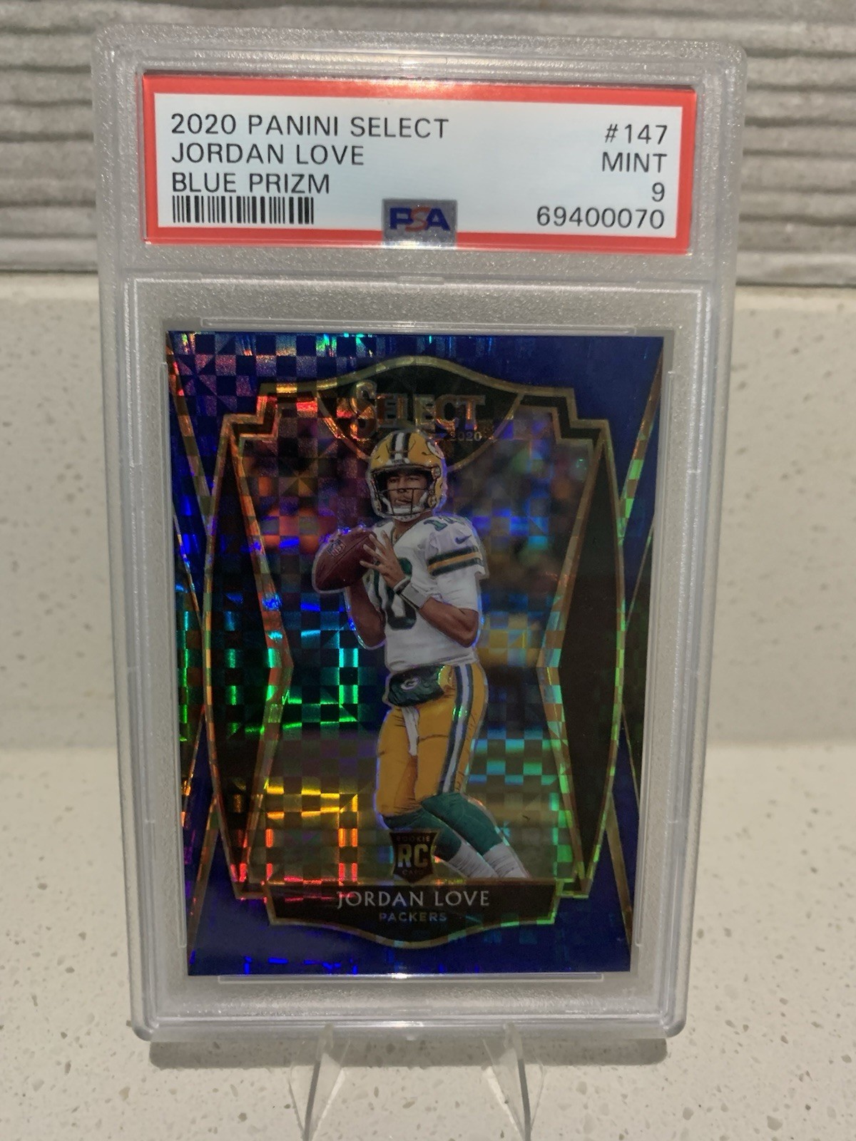 2020 Panini Select Jordan Love Blue Prizm Mint PSA 9 #147 009/149 🔥