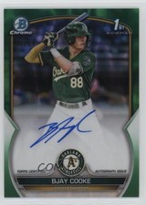 2023 Bowman Chrome Prospect Green Lava Refractor 9/99 Bjay Cooke Auto h7i