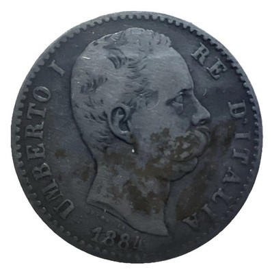 Italy 2 Lire 1884 Umberto I Silver KM#23 9.82gr A063