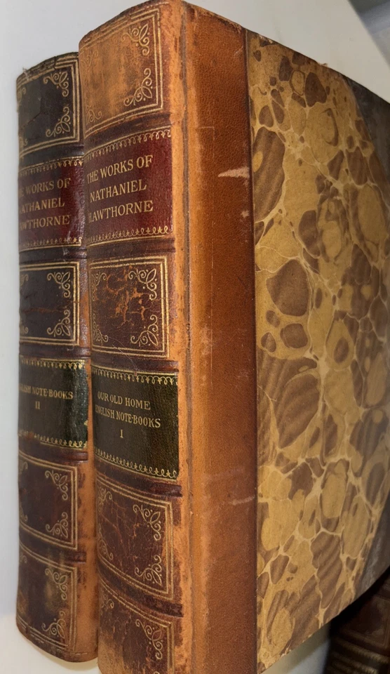 The Works Of Nathaniel Hawthorne 1912-HC-￼English Notebooks Volume 1&2 - Image 2 of 4