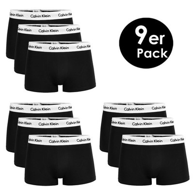 3 bis 12er Pack CALVIN KLEIN Boxershorts Cotton Stretch Baumwolle U2664G Schwarz
