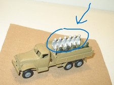 R120, FJ Dinky Solido, 6 Assorted Soldiers Metal For Military Vehicle