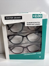 Foster Grant Reading Glasses 2.00 3-Pack